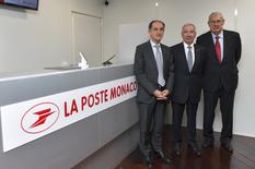 Poste Grimaldi 2 - Mr Jean Castellini, Minister of Finance and Economy, Jean-Luc Delcroix, Director of Monaco Post Office, and H.E. Mr Henri Fissore, Chairman of the Grimaldi Forum Board of Directors, at the official opening. © Manuel Vitali – Government Communication Department