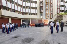 Présentation du Corps des Sapeurs-Pompiers au nouveau Conseiller-Ministre de l'Intérieur 2 - Présentation du Corps des Sapeurs-Pompiers au nouveau Conseiller-Ministre de l'Intérieur 2 © Manuel Vitali - Direction de la Communication