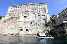 ramoge recensement nacres - Counting noble pen shells in front of the Oceanographic Museum of Monaco © Government Communication Department / Manuel Vitali