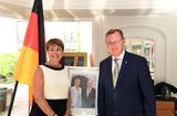 Réception Allemagne 2017 - S.E. Mme Isabelle Berro-Amadei, Ambassadeur de Monaco en Allemagne et M. Bodo Ramelow, Ministre-président de Thuringe ©DR