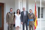 Réception Ambassade Espagne - De gauche à droite: Don Ramon Álvarez De Toledo Y Álvarez Buylla, Colonel en Chef de la Garde Royale, Mme Anne-Marie Van Klaveren, S.E. M. Jean-Luc Van Klaveren, Ambassadeur de Monaco en Espagne, Don Eduardo Diz Monje, Lieutenant-Colonel de la Garde Royale ©DR