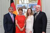 Réception annuelle Allemagne - De gauche à droite : M. Bernard Amadeï, S.E. Mme Isabelle Berro-Amadeï, Mme Anne Fantini, Conseiller à l’Ambassade de Monaco à Berlin et M. Lorenzo Ravano, Premier Conseiller à l’Ambassade de Monaco à Berlin. ©DR