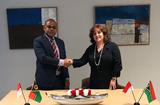 Relations diplo Vanuatu - S. E. M. Odo Tevi et S.E. Mme Isabelle Picco, Représentants permanents auprès des Nations Unies ©DR Relations diplo Vanuatu - S. E. M. Odo Tevi et S.E. Mme Isabelle Picco, Représentants permanents auprès des Nations Unies ©DR