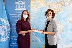 Remise des Lettres de créance de S.E. Mme Boisbouvier. ©Unesco-C. Alix - ©Unesco-C. Alix