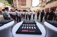 Remise du nouvel insigne aux personnels du Corps des sapeurs-pompiers de Monaco 2. ©Direction de la Communication-Stéphane Danna - ©Direction de la Communication / Stéphane Danna