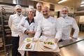 Repas chefs CHPG - De gauche à droite : Alexandre Perrault, cuisinier à la SBM ; Françoise Maechling, responsable Hôtellerie restauration CHPG, Jean-Laurent Basile, Chef du restaurant l’Hirondelle des Thermes de Monte-Carlo ; Philippe Joannes, Meilleur Ouvrier de France et responsable des événements culinaires à la SBM et Cédric Campanella, Chef pâtissier du Sporting ©Direction de la Communication/Michael Alesi Repas chefs CHPG - De gauche à droite : Alexandre Perrault, cuisinier à la SBM ; Françoise Maechling, responsable Hôtellerie restauration CHPG, Jean-Laurent Basile, Chef du restaurant l’Hirondelle des Thermes de Monte-Carlo ; Philippe Joannes, Meilleur Ouvrier de France et responsable des événements culinaires à la SBM et Cédric Campanella, Chef pâtissier du Sporting ©Direction de la Communication/Michael Alesi