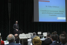 Réunion consulaire 2018 - Gilles Tonelli, Conseiller de Gouvernement-Ministre des Relations Extérieures et de la Coopération ©Direction de la Communication/Manuel Vitali