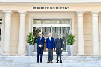 Réunion tripartie 07-2018 - Légende photo, de gauche à droite : Antoni Marti Petit, Chef du Gouvernement d'Andorre, Serge Telle, Ministre d’Etat de la Principauté de Monaco, et Nicola Renzi, Ministre pour les Affaires étrangères, politiques et la Justice© - Direction de la Communication / Michaël Alési