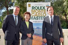 Rolex MC Masters 2018 - De gauche à droite : Chris Kermode, Président excécutif de l'ATP, La Baronne Elizabeth-Ann de Massy, Présidente du Comité du Tournoi et Zeljko Franulovic, Directeur du Tournoi ©Direction de la Communication/Charly Gallo