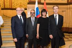 Voir la photo - Diplomatic Reception at the Historical MuseumFrom left to right:  H.E. Mr. Serge Telle, Minister of State, Mr. Gérard Pettiti, H.E. Ms. Mireille Pettiti, Ambassador of Monaco to the Russian Federation and Mr. Gilles Tonelli, Minister of Foreign Affairs and Cooperation.