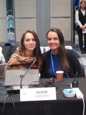 SICCFIN-Assemblée plénière Groupe Egmont-Sydney - Jenny Perrot and Karine Imbert, the SICCFIN's representatives (from left to right). ©SICCFIN