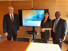 SICCFIN ONUDC Vienne - (de gauche à droite) M. Philippe Boisbouvier, Mlle Jenny Perrot et le Dr. Alain Nkoyock - DR