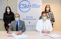 Signature d'une Convention CSM - Fondation François-Xavier Mora - Mme Delphine Frappier, Pr. Rampal, Frédérique Mora, Marie-Laurence Mora ©Direction de la Communication – Manuel Vitali Signature d'une Convention CSM - Fondation François-Xavier Mora - Mme Delphine Frappier, Pr. Rampal, Frédérique Mora, Marie-Laurence Mora ©Direction de la Communication – Manuel Vitali