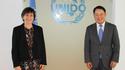 Signature UNIDO - Mme Isabelle Rosabrunetto, Directeur Général du Département des Relations Extérieures et de la Coopération et M. Li Yong, Directeur général de l'Organisation des Nations Unies pour le développement industriel (O.N.U.D.I.) ©DR Signature UNIDO - Mme Isabelle Rosabrunetto, Directeur Général du Département des Relations Extérieures et de la Coopération et M. Li Yong, Directeur général de l'Organisation des Nations Unies pour le développement industriel (O.N.U.D.I.) ©DR