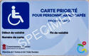 Specimen carte handicap Recto Specimen carte handicap Recto