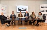 TMC PNTE - De gauche à droite : Etienne Franzi, Vice-Président de TMC, Catherine Puiseux, Directrice RSE pour le Groupe TF1, Céline Nallet, Directrice Générale des chaînes de la TNT du groupe TF1 (TMC, TFX et TF1 Séries films), S.E. M. le Ministre d’Etat, Marie-Pierre Gramaglia, Conseiller de Gouvernement - Ministre de l’Équipement, de l’Environnement et de l’Urbanisme et Annabelle Jaeger-Seydoux, Directeur de la Mission pour la Transition Energétique. ©Direction de la Communication / Manuel Vitali