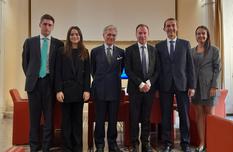 Visite SICCFIN à Rome - ASIF et IUF. ©DR - De gauche à droite : Marco Marini, et Agnese Corradino (ASIF), M. Giuseppe SCHLITZER, Directeur de l’ASIF, M. Michel HUNAULT, Directeur du SICCFIN, M. Jean-Marc GUALANDI et Mme Karine BORGHERESI (SICCFIN). ©DR