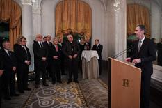 Voeux corps consulaire et diplomatique - Gilles Tonelli, Minister of Foreign Affairs and Cooperation, delivers his New Year address to the Diplomatic and Consular Corps accredited to the Principality © Government Communication Department / Manuel Vitali