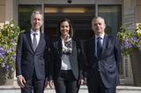 VT OIF - De gauche à droite : Gilles Tonelli, Conseiller de Gouvernement-Ministre des Relations Extérieures et de la Coopération ; Vanessa Lamothe-Matignon, Conseillère spéciale de la Secrétaire Générale de la Francophonie en charge des instances et des partenariats et S.E. M. Christophe Steiner, Ambassadeur, Représentant personnel de Monaco auprès de l'OIF  ©Direction de la Communication/Stéphane Danna