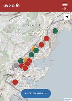 vue carte Pam - Vue de la carte sur l'application