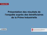 Enquête prime industrielle Enquête prime industrielle
